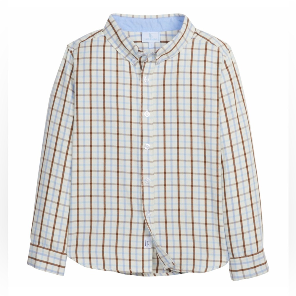 Little English Boys Brownfield Plaid Button Down Shirt - Size 10